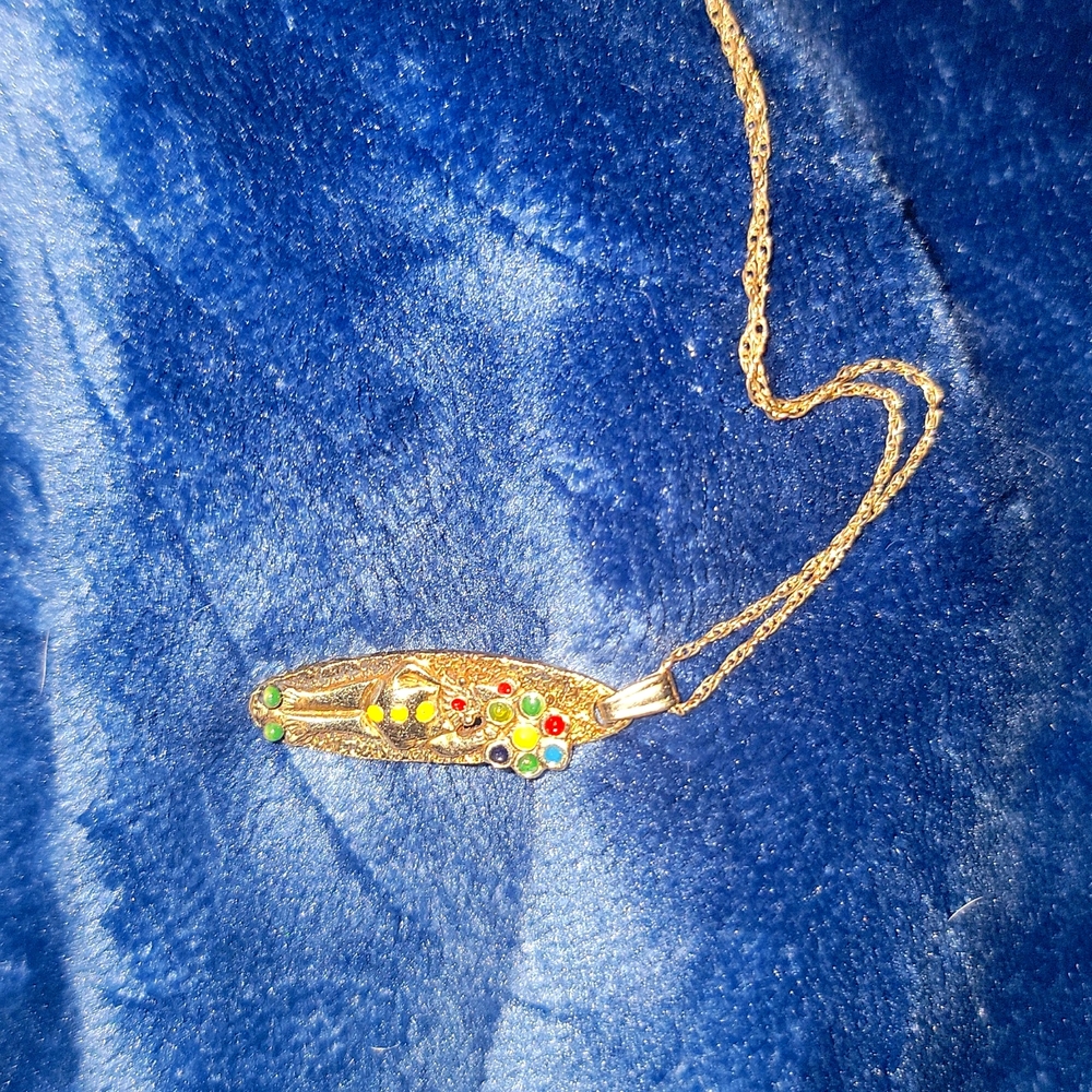 Clown pendant 14k